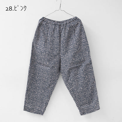 prit [プリット] 80/1ローンラフチェックプリント ワンタックバギーパンツ [P71520] [2025SS]