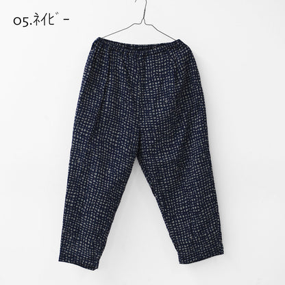 prit [プリット] 80/1ローンラフチェックプリント ワンタックバギーパンツ [P71520] [2025SS]