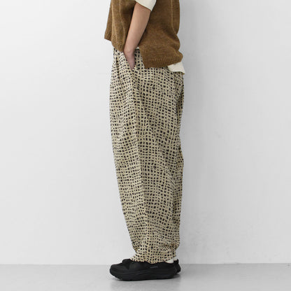 prit [プリット] 80/1ローンラフチェックプリント ワンタックバギーパンツ [P71520] [2025SS]