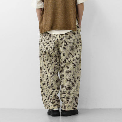 prit [プリット] 80/1ローンラフチェックプリント ワンタックバギーパンツ [P71520] [2025SS]