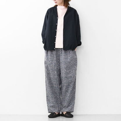 prit [プリット] 80/1ローンラフチェックプリント ワンタックバギーパンツ [P71520] [2025SS]