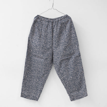 prit [プリット] 80/1ローンラフチェックプリント ワンタックバギーパンツ [P71520] [2025SS]