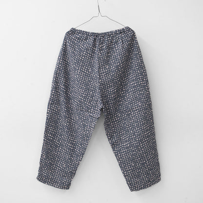 prit [プリット] 80/1ローンラフチェックプリント ワンタックバギーパンツ [P71520] [2025SS]