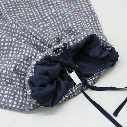 prit [プリット] 80/1ローンラフチェックプリント ワンタックバギーパンツ [P71520] [2025SS]