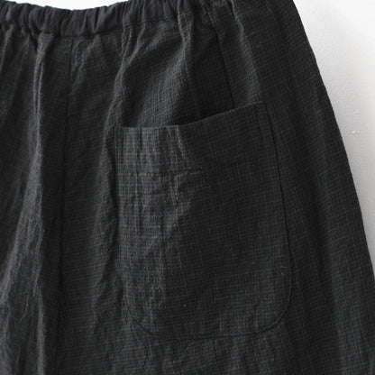 prit [プリット] 綿麻シャドウチェックワンタックバギーパンツ [P71521]  [2025SS]