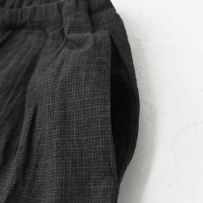 prit [プリット] 綿麻シャドウチェックワンタックバギーパンツ [P71521]  [2025SS]