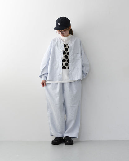 prit [プリット] リネンコットン交織平織ピグメン加工タックバギーパンツ  [P71602] ワイドパンツ・ヴィンテージ風・オーバーサイズ・ゆったりサイズ・リネンコットン・セットアップ・LADY'S [2026SS]