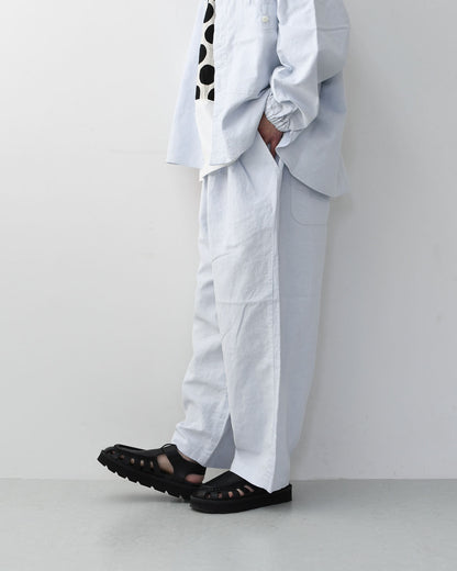 prit [プリット] リネンコットン交織平織ピグメン加工タックバギーパンツ  [P71602] ワイドパンツ・ヴィンテージ風・オーバーサイズ・ゆったりサイズ・リネンコットン・セットアップ・LADY'S [2026SS]