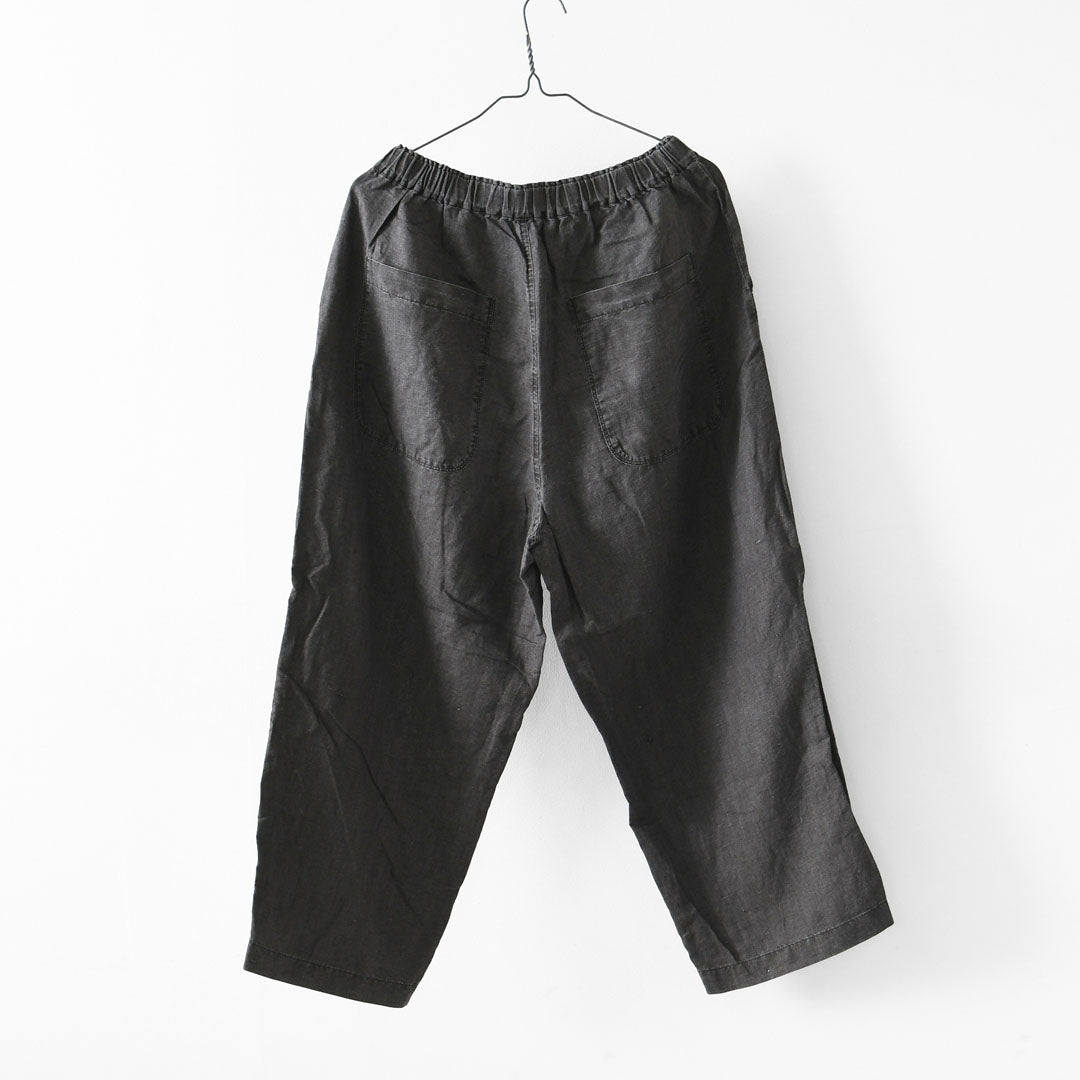 prit [プリット] リネンコットン交織平織ピグメン加工タックバギーパンツ  [P71602] ワイドパンツ・ヴィンテージ風・オーバーサイズ・ゆったりサイズ・リネンコットン・セットアップ・LADY'S [2026SS]