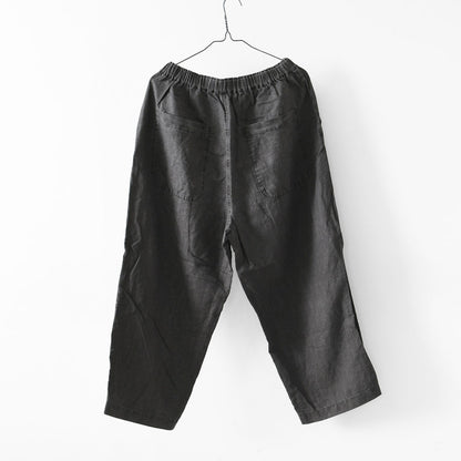 prit [プリット] リネンコットン交織平織ピグメン加工タックバギーパンツ  [P71602] ワイドパンツ・ヴィンテージ風・オーバーサイズ・ゆったりサイズ・リネンコットン・セットアップ・LADY'S [2026SS]