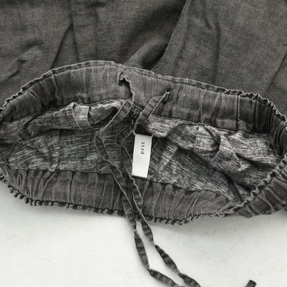 prit [プリット] リネンコットン交織平織ピグメン加工タックバギーパンツ  [P71602] ワイドパンツ・ヴィンテージ風・オーバーサイズ・ゆったりサイズ・リネンコットン・セットアップ・LADY'S [2026SS]