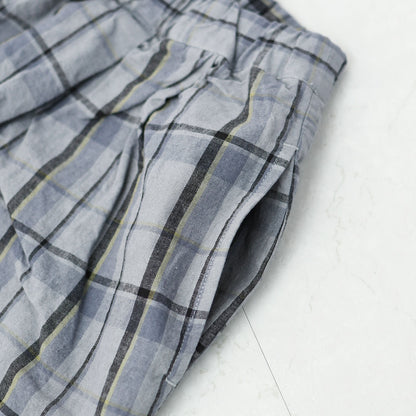 prit [プリット] 16/1リネンコットンチェックタックイージーパンツ [P71609] イージーパンツ・チェック・コットンリネン・リラックスパンツ・ゆったっりシルエット・LADY'S [2026SS]