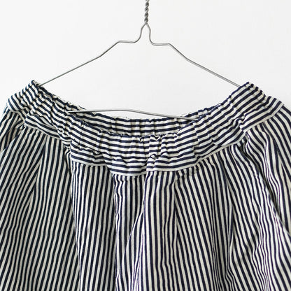 prit [プリット] 8oz ヒッコリーデニムボールパンツ [P71614] ヒッコリー柄・縦縞・ストライプ・ゆったりシルエット・リラックスパンツ・ナチュラルコーデ・カジュアル・柔らかデニム・LADY'S [2026SS]