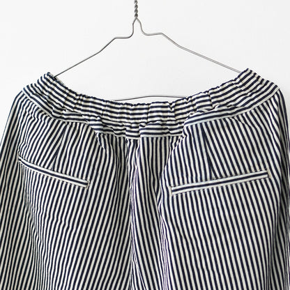 prit [プリット] 8oz ヒッコリーデニムボールパンツ [P71614] ヒッコリー柄・縦縞・ストライプ・ゆったりシルエット・リラックスパンツ・ナチュラルコーデ・カジュアル・柔らかデニム・LADY'S [2026SS]