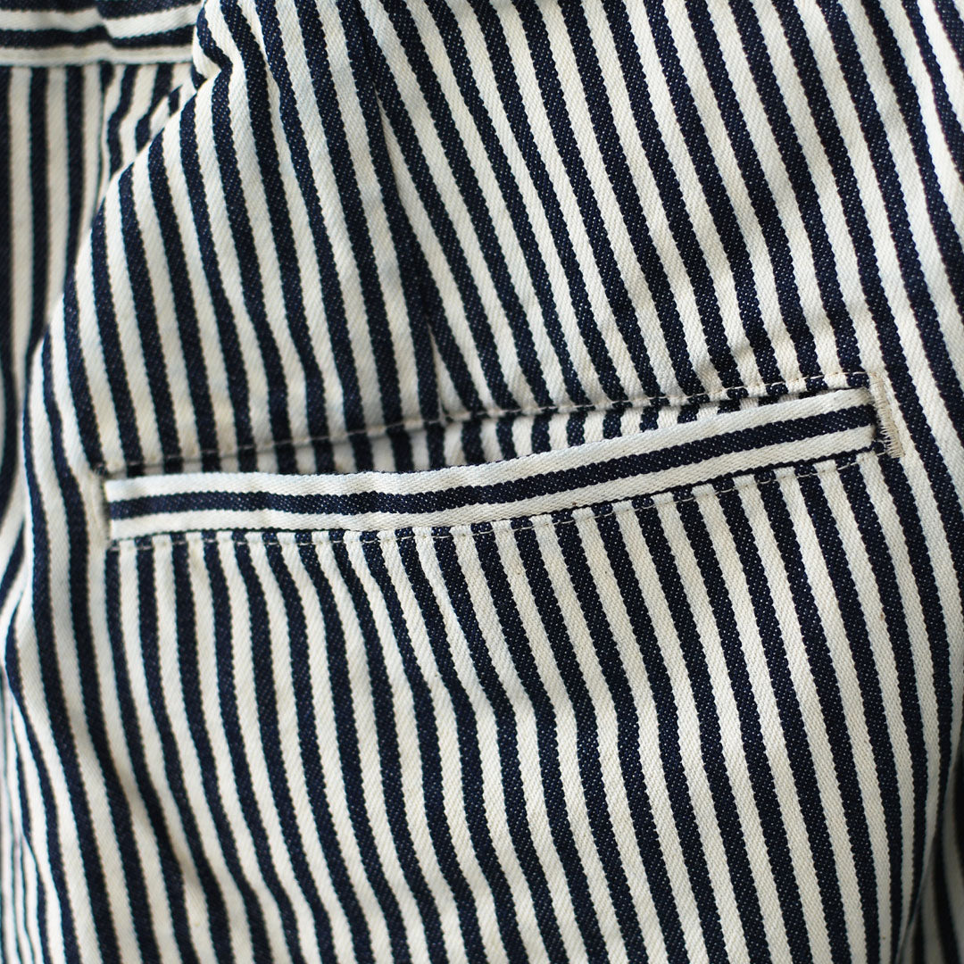 prit [プリット] 8oz ヒッコリーデニムボールパンツ [P71614] ヒッコリー柄・縦縞・ストライプ・ゆったりシルエット・リラックスパンツ・ナチュラルコーデ・カジュアル・柔らかデニム・LADY'S [2026SS]