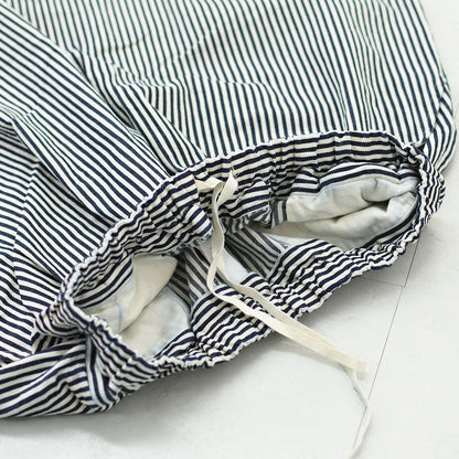 prit [プリット] 8oz ヒッコリーデニムボールパンツ [P71614] ヒッコリー柄・縦縞・ストライプ・ゆったりシルエット・リラックスパンツ・ナチュラルコーデ・カジュアル・柔らかデニム・LADY'S [2026SS]