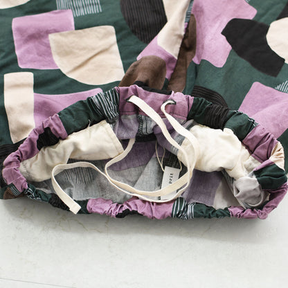 prit [プリット] 40/1ブロードコラージュプリントワイドパンツ [P71621] イージーパンツ・リラックスパンツ・ゆったっりシルエット・ワイド・柄パンツ・綿パンツ・LADY'S [2026SS]