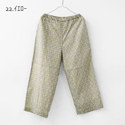 prit [プリット] 80/1ローンミラクルウェーブ加工幾何学プリントワイドパンツ [P72516]  [2025SS]