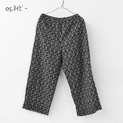 prit [プリット] 80/1ローンミラクルウェーブ加工幾何学プリントワイドパンツ [P72516]  [2025SS]