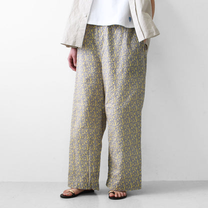 prit [プリット] 80/1ローンミラクルウェーブ加工幾何学プリントワイドパンツ [P72516]  [2025SS]