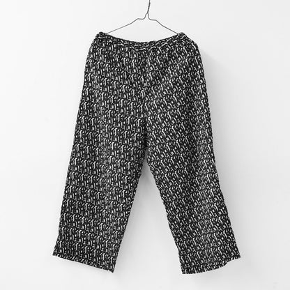 prit [プリット] 80/1ローンミラクルウェーブ加工幾何学プリントワイドパンツ [P72516]  [2025SS]