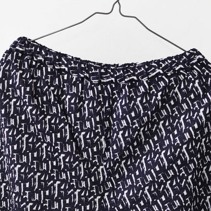 prit [プリット] 80/1ローンミラクルウェーブ加工幾何学プリントワイドパンツ [P72516]  [2025SS]