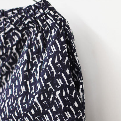 prit [プリット] 80/1ローンミラクルウェーブ加工幾何学プリントワイドパンツ [P72516]  [2025SS]