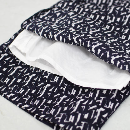 prit [プリット] 80/1ローンミラクルウェーブ加工幾何学プリントワイドパンツ [P72516]  [2025SS]