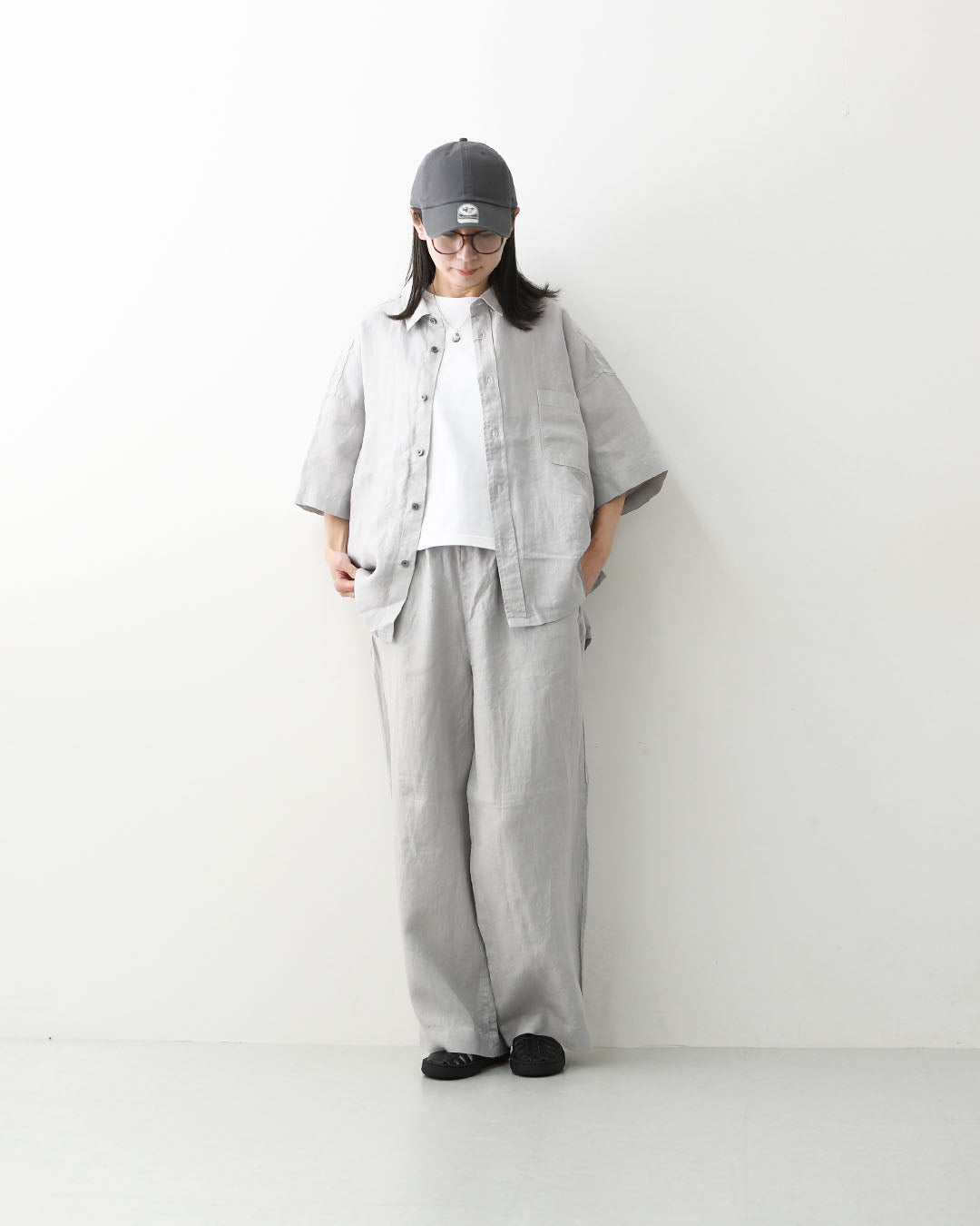 prit [プリット] 40/1フレンチリネンパジャマパンツ [P72610] フレンチリネン・イージーパンツ・パジャマパンツ・リラックスパンツ・ゆったっりシルエット・ワイドパンツ・LADY'S [2026SS]