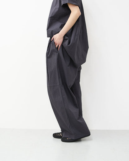 prit [プリット] コットンリネンワッシャー中白染めタックワイドパンツ [P72614] イージーパンツ・リラックスパンツ・ゆったっりシルエット・ワイドパンツ・ヴィンテージ・LADY'S [2026SS]