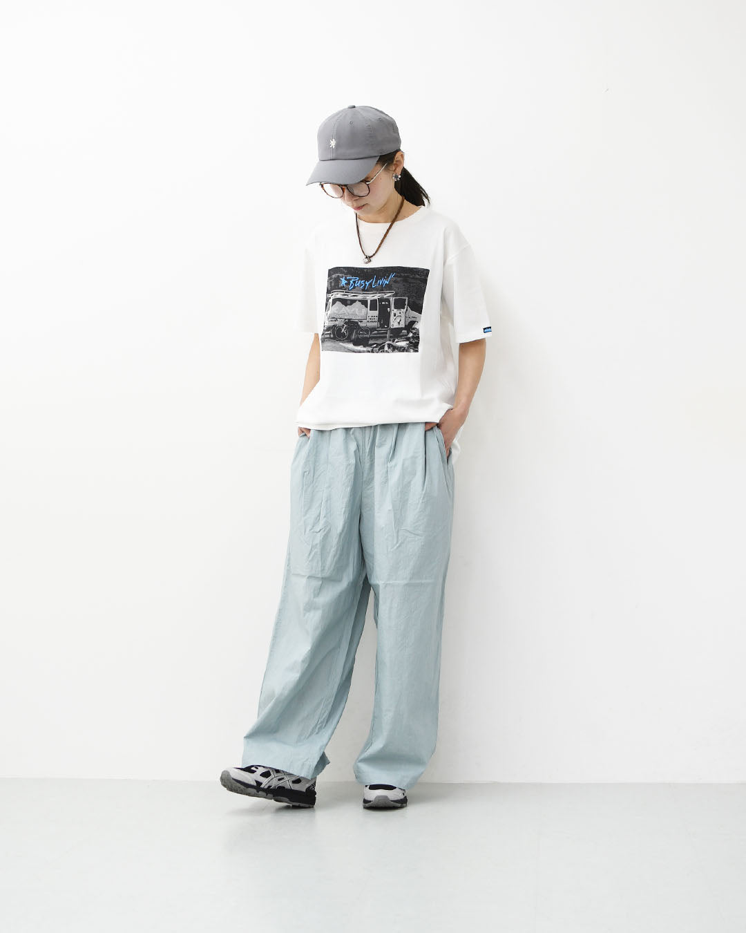 prit [プリット] コットンリネンワッシャー中白染めタックワイドパンツ [P72614] イージーパンツ・リラックスパンツ・ゆったっりシルエット・ワイドパンツ・ヴィンテージ・LADY'S [2026SS]