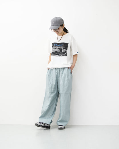 prit [プリット] コットンリネンワッシャー中白染めタックワイドパンツ [P72614] イージーパンツ・リラックスパンツ・ゆったっりシルエット・ワイドパンツ・ヴィンテージ・LADY'S [2026SS]