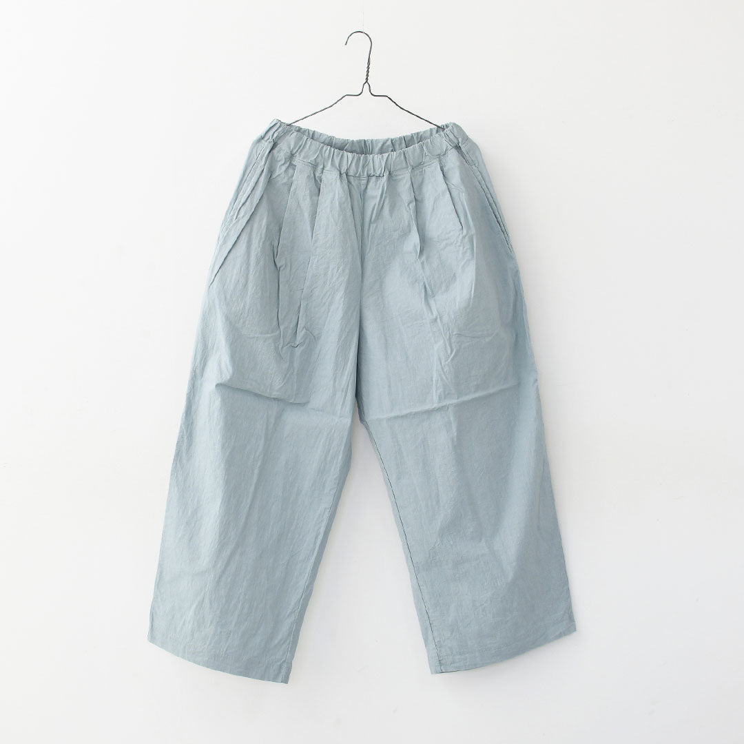 prit [プリット] コットンリネンワッシャー中白染めタックワイドパンツ [P72614] イージーパンツ・リラックスパンツ・ゆったっりシルエット・ワイドパンツ・ヴィンテージ・LADY'S [2026SS]