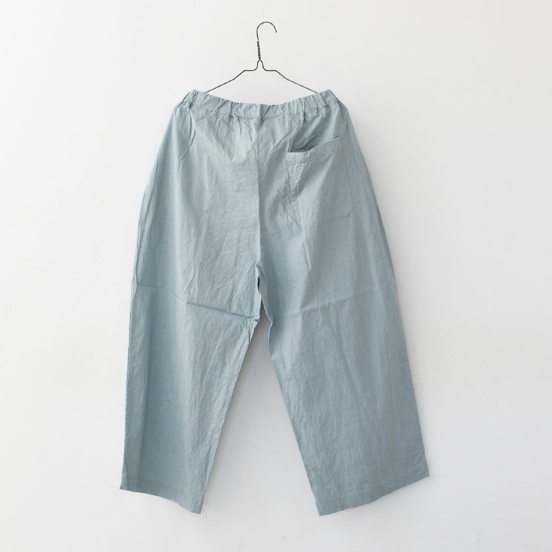 prit [プリット] コットンリネンワッシャー中白染めタックワイドパンツ [P72614] イージーパンツ・リラックスパンツ・ゆったっりシルエット・ワイドパンツ・ヴィンテージ・LADY'S [2026SS]