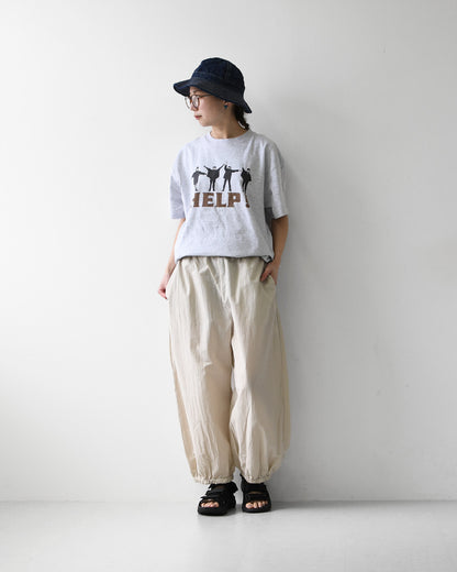 prit [プリット] コットンナイロン交織平織ワッシャー裾ゴムバルーンパンツ [P72616] バルーンパンツ・ゆったりシルエット・体型カバー・裾ゴム・LADY'S [2026SS]