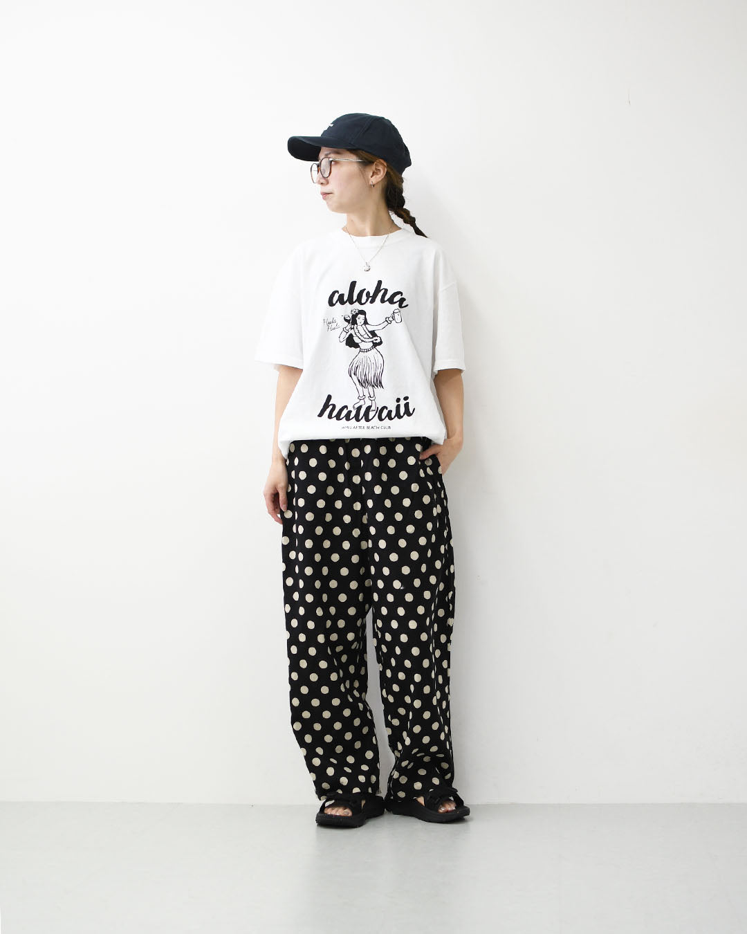 prit [プリット] 20/1リネンコットンシーチングドットプリントパジャマパンツ [P72618] イージーパンツ・ワイドパンツ・リラックスパンツ・ドット柄パンツ・水玉・リネンコットン・LADY'S [2026SS]