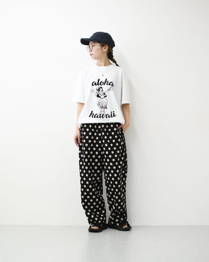 prit [プリット] 20/1リネンコットンシーチングドットプリントパジャマパンツ [P72618] イージーパンツ・ワイドパンツ・リラックスパンツ・ドット柄パンツ・水玉・リネンコットン・LADY'S [2026SS]