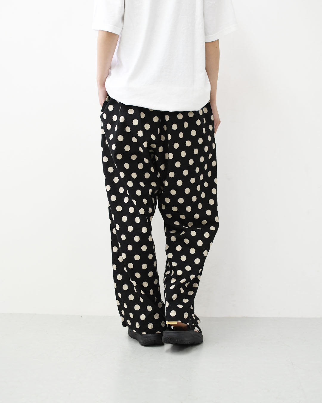prit [プリット] 20/1リネンコットンシーチングドットプリントパジャマパンツ [P72618] イージーパンツ・ワイドパンツ・リラックスパンツ・ドット柄パンツ・水玉・リネンコットン・LADY'S [2026SS]