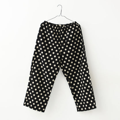 prit [プリット] 20/1リネンコットンシーチングドットプリントパジャマパンツ [P72618] イージーパンツ・ワイドパンツ・リラックスパンツ・ドット柄パンツ・水玉・リネンコットン・LADY'S [2026SS]