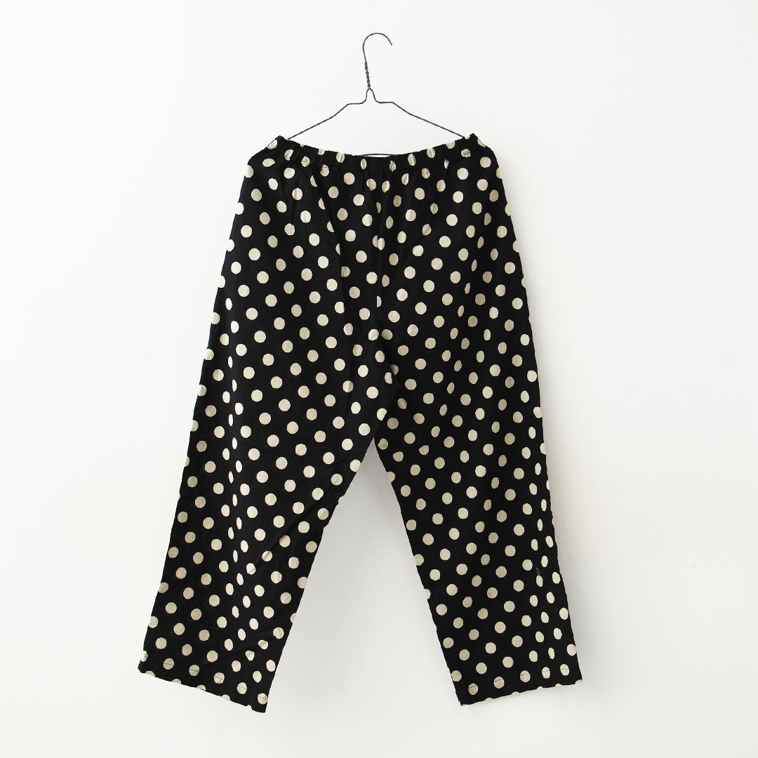 prit [プリット] 20/1リネンコットンシーチングドットプリントパジャマパンツ [P72618] イージーパンツ・ワイドパンツ・リラックスパンツ・ドット柄パンツ・水玉・リネンコットン・LADY'S [2026SS]