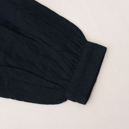 prit [プリット] 40/1シャーリングヘリンボーン起毛スタンドカラーギャザーブラウス [P80535]  [2024AW]