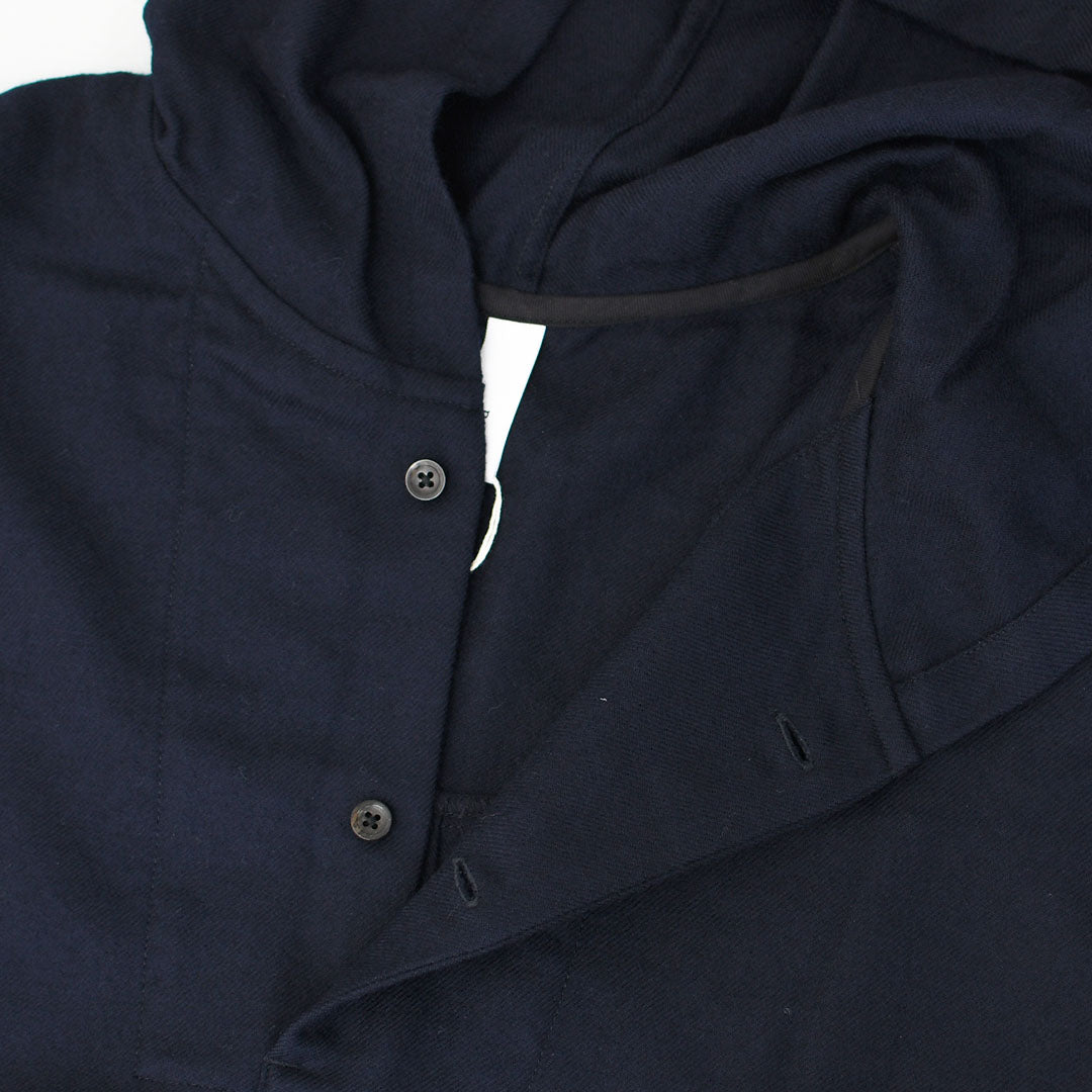 prit [プリット] 2/48ウール綾織フードプルオーバーシャツ [P80620] フード付きシャツ・ウールシャツ・ゆったりシルエット・LADY'S [2025AW]