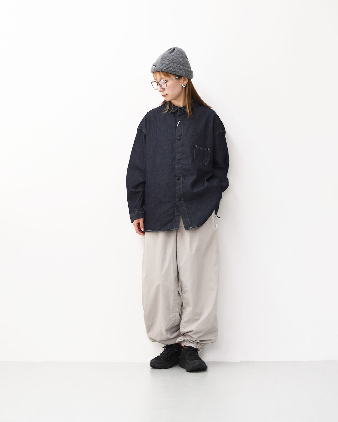 prit [プリット] 6ozデニム レギュラーカラーシャツ [P80644] デニムシャツ・ライトデニム・レギュラーカラー・LADY'S [2025AW]