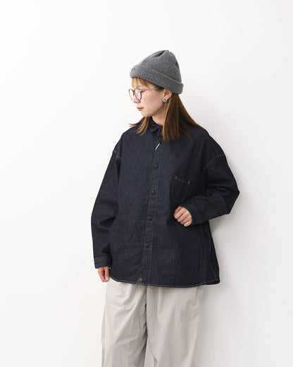 prit [プリット] 6ozデニム レギュラーカラーシャツ [P80644] デニムシャツ・ライトデニム・レギュラーカラー・LADY'S [2025AW]