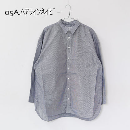 prit [プリット] 40/1ブロードストライプ　レギュラーカラービッグシャツ [P80652] ストライツシャツ・ビッグシルエット・レギュラーカラー・コットン・LADY'S [2025AW]