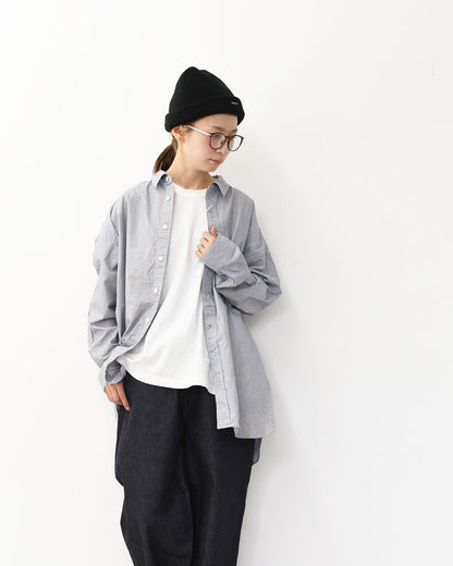 prit [プリット] 40/1ブロードストライプ　レギュラーカラービッグシャツ [P80652] ストライツシャツ・ビッグシルエット・レギュラーカラー・コットン・LADY'S [2025AW]