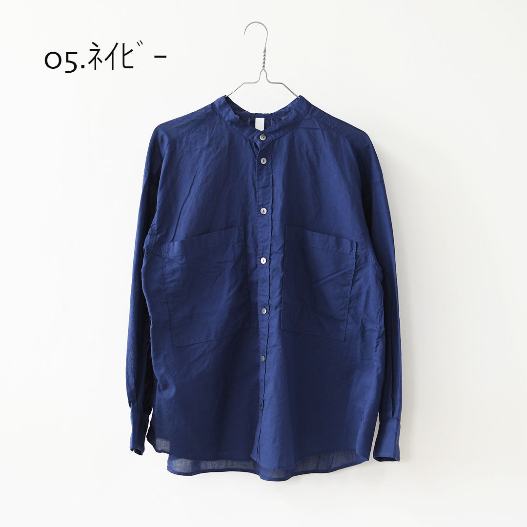 prit [プリット] 100/2甘ボイルスタンドカラーポケットシャツ [p80713] スタンドカラー・LADY'S [2026AW]