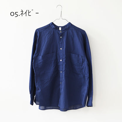 prit [プリット] 100/2甘ボイルスタンドカラーポケットシャツ [p80713] スタンドカラー・LADY'S [2026AW]