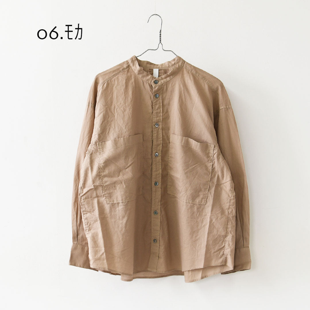 prit [プリット] 100/2甘ボイルスタンドカラーポケットシャツ [p80713] スタンドカラー・LADY'S [2026AW]