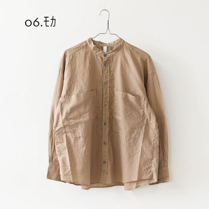 prit [プリット] 100/2甘ボイルスタンドカラーポケットシャツ [p80713] スタンドカラー・LADY'S [2026AW]